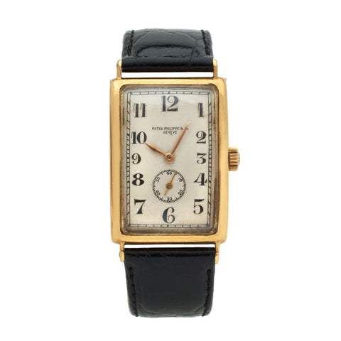 Patek Philippe Hinged Art-Deco Jumbo Curvex Tank Watch