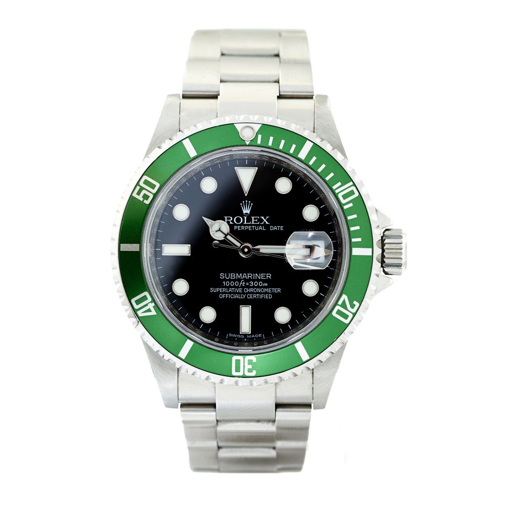 Rolex Submariner Green Bezel 50th Anniversary Watch 16610LV Year 2006