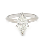 1.38ct Marquise-Cut Diamond Knife-Edge Solitaire Ring