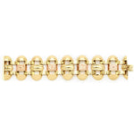 Retro Yellow Gold And Pink Gold Substantial Bracelet