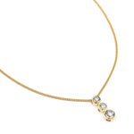 Yellow Gold Bezel-Set Brilliant Cut Diamond Drop Pendant