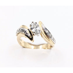 14kt White and Yellow Gold Marquise Diamond Ring