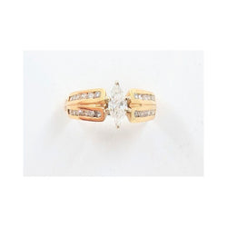 14kt Yellow Gold Marquise Engagement Ring