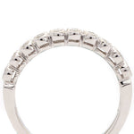 Milgrain Bezel-Set 2 Row Diamond Wedding Band