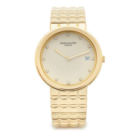 Patek Philippe Yellow Gold Diamond Dial Quartz Watch