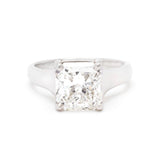 3.07 Carat Radiant Cut Diamond Platinum Solitaire Ring