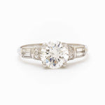 1.25 Carat Round Brilliant Cut Diamond Platinum Ring