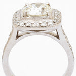 2.15 Carat Round Brilliant Cut Diamond Halo Set Ring