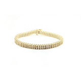 14kt Three Row 7ct Tw Tennis Bracelet