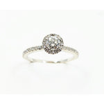 14kt White Gold Diamond Halo Engagement Ring. 0.90ct Tw