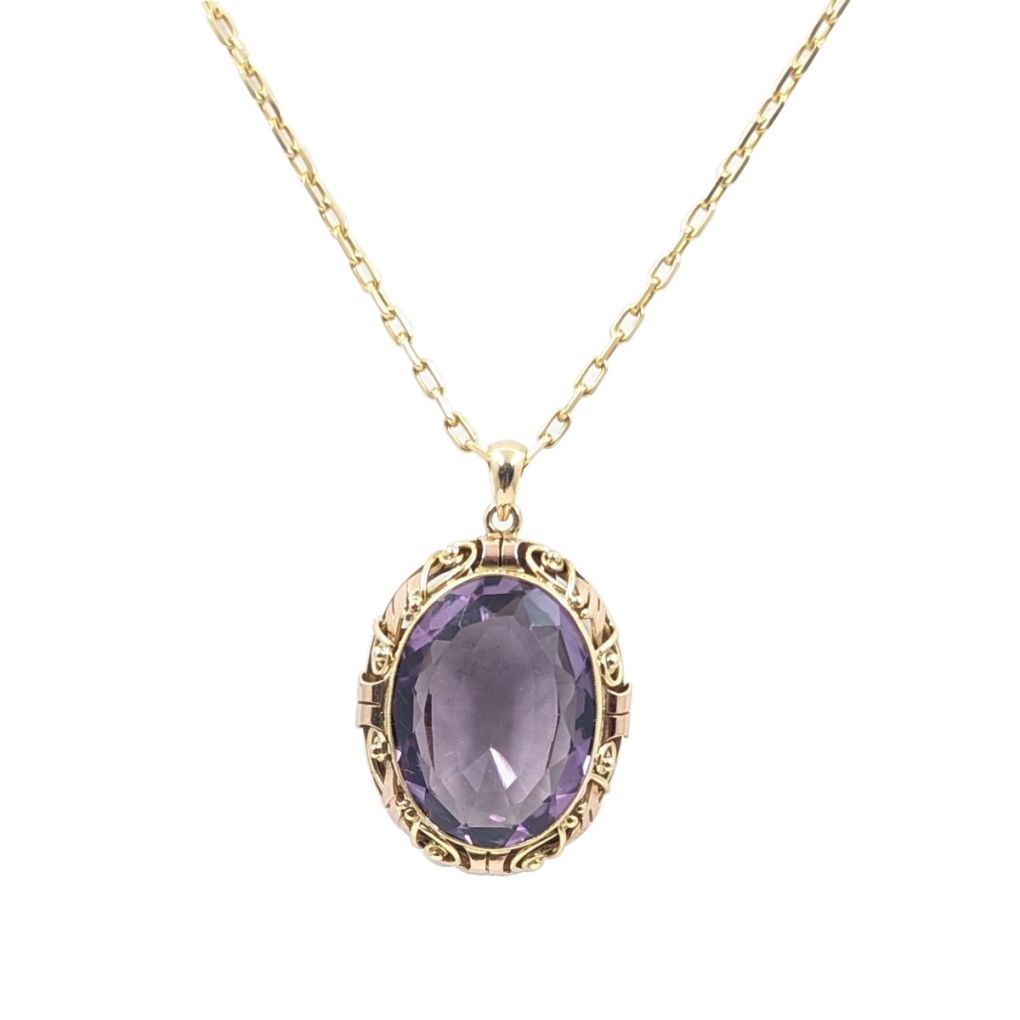 Vintage deals amethyst pendant