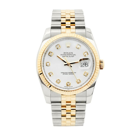 Rolex oyster outlet perpetual datejust diamond