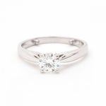 0.56 Carat Round Brilliant Cut Diamond Solitaire Ring