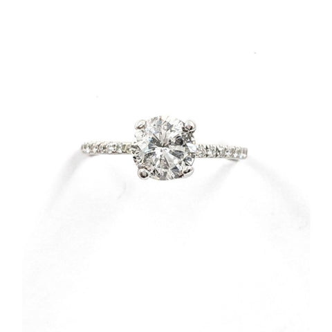 18kt Engagement Ring set with  a 1.15ct Brilliant   Diamond