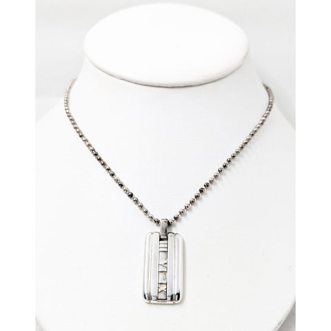 Tiffany Sterling Silver Atlas 'Dog Tag' Necklace