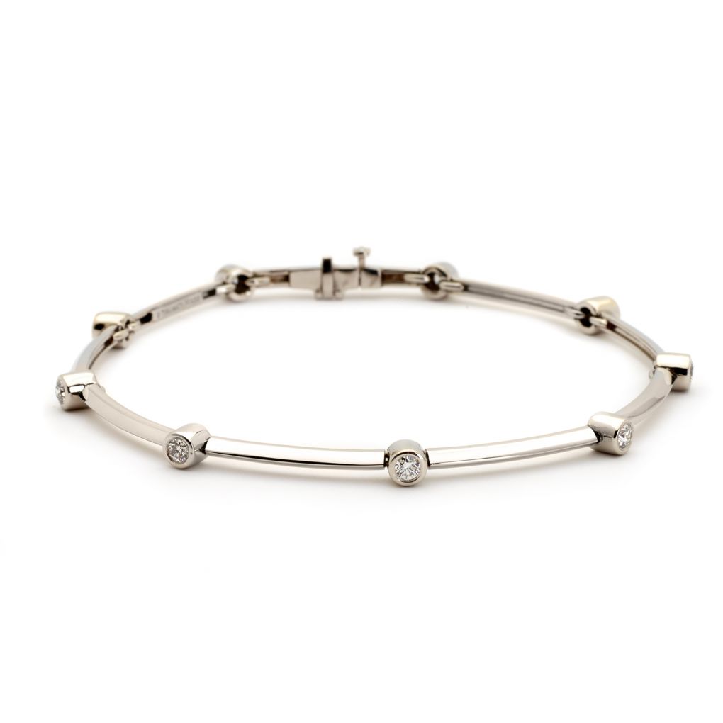 SOLD Tiffany  Co Jazz Platinum Diamond Bracelet  Prince Estate Jewelry