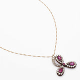 Victorian Old-Cut Diamond & Ruby Clover-Leaf Pendant