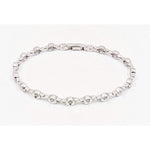 14kt White Gold Diamond Bezel Tennis Bracelet